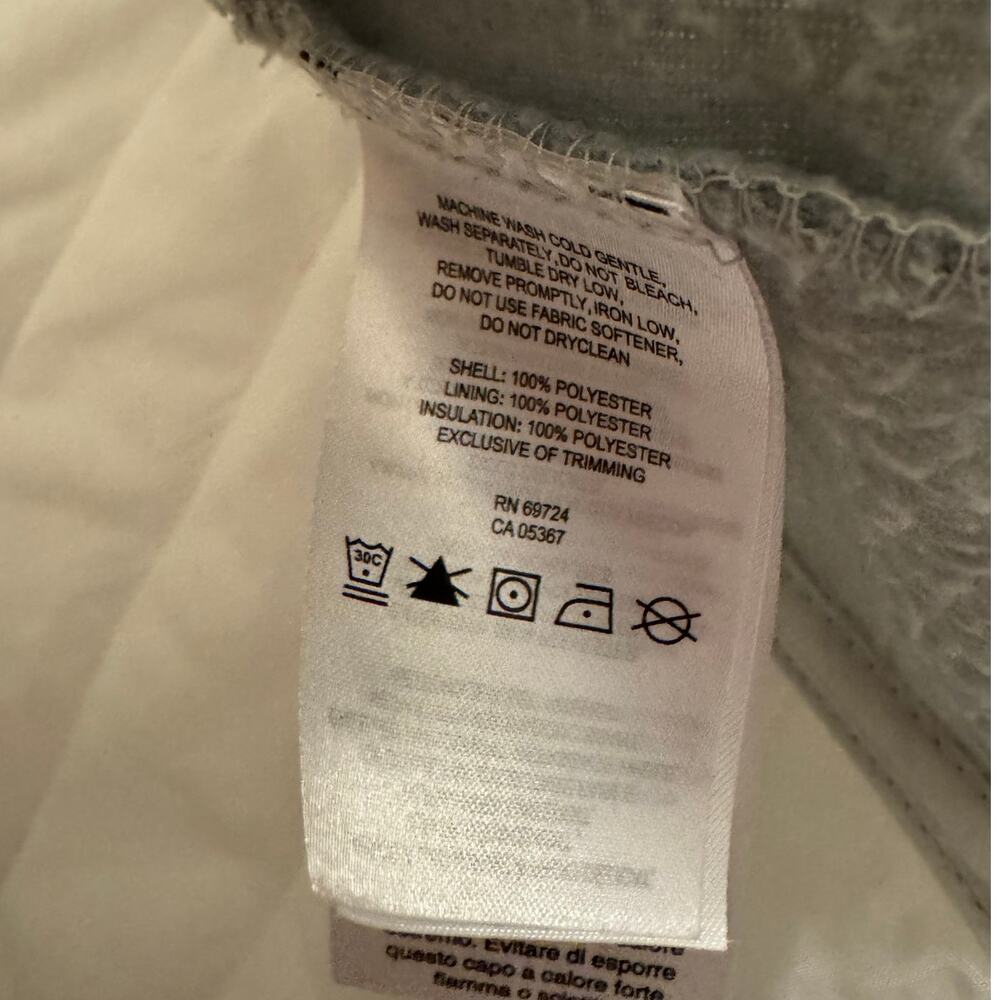 Columbia Women's Puffer Vest Gray White Quilted Fleece Panel Full Zip Size XL - Picture 3 of 4